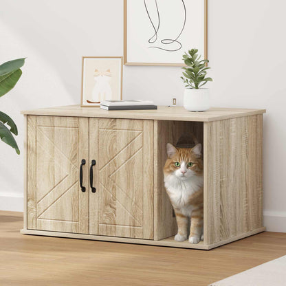 Casa Para Gatos Sonoma 85 X 55 X 50 Cm Madera De Ingeniería_1