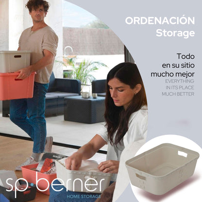 2x Life Story Cesta De Almacenaje T Large + Medium Light Grey_1