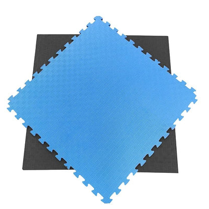 Artatami® Tatami Puzzle 1x1x20 mm Negro - Azul Pack Ahorro【10 Unidades】Gimnasios - Fitness - Pilates - Yoga_1