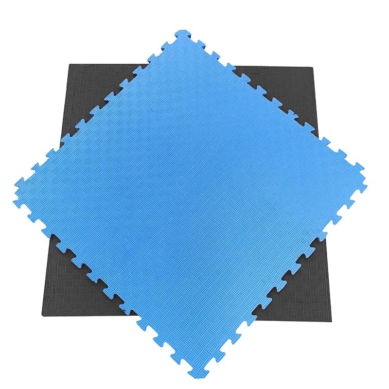 Artatami® Tatami Puzzle 1x1x20 mm Negro - Azul Pack Ahorro【16 Unidades】Gimnasios - Fitness - Pilates - Yoga_1