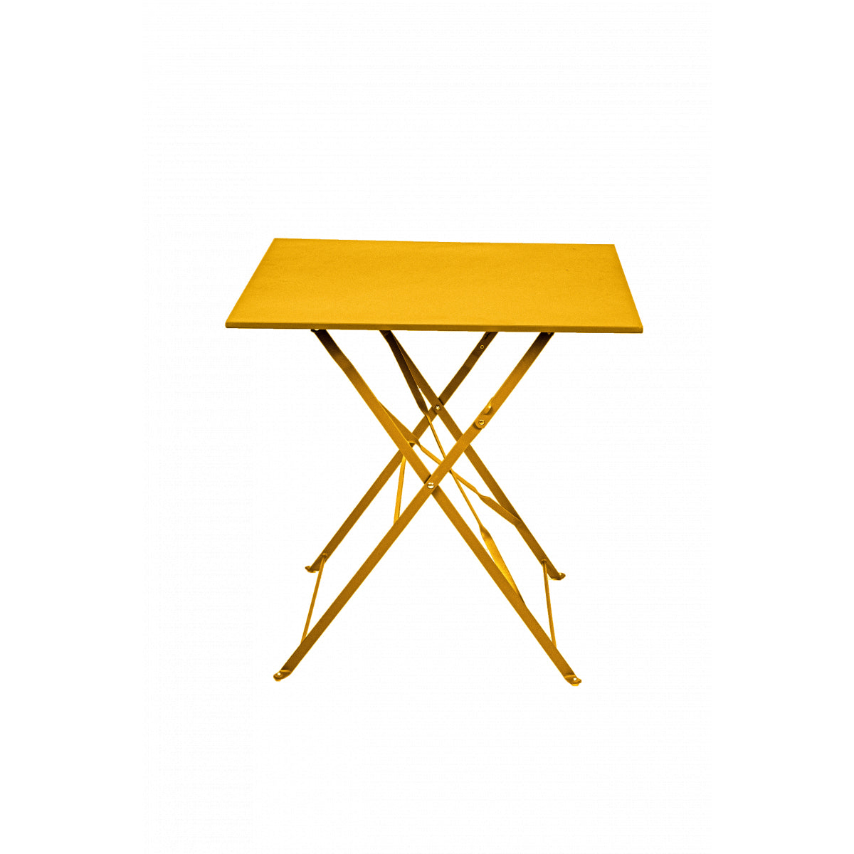 Mesa De Jardín Plegable Bistrot Cuadrada 2 Personas Amarillo 70x70cm- Mobiliario De Jardín_3
