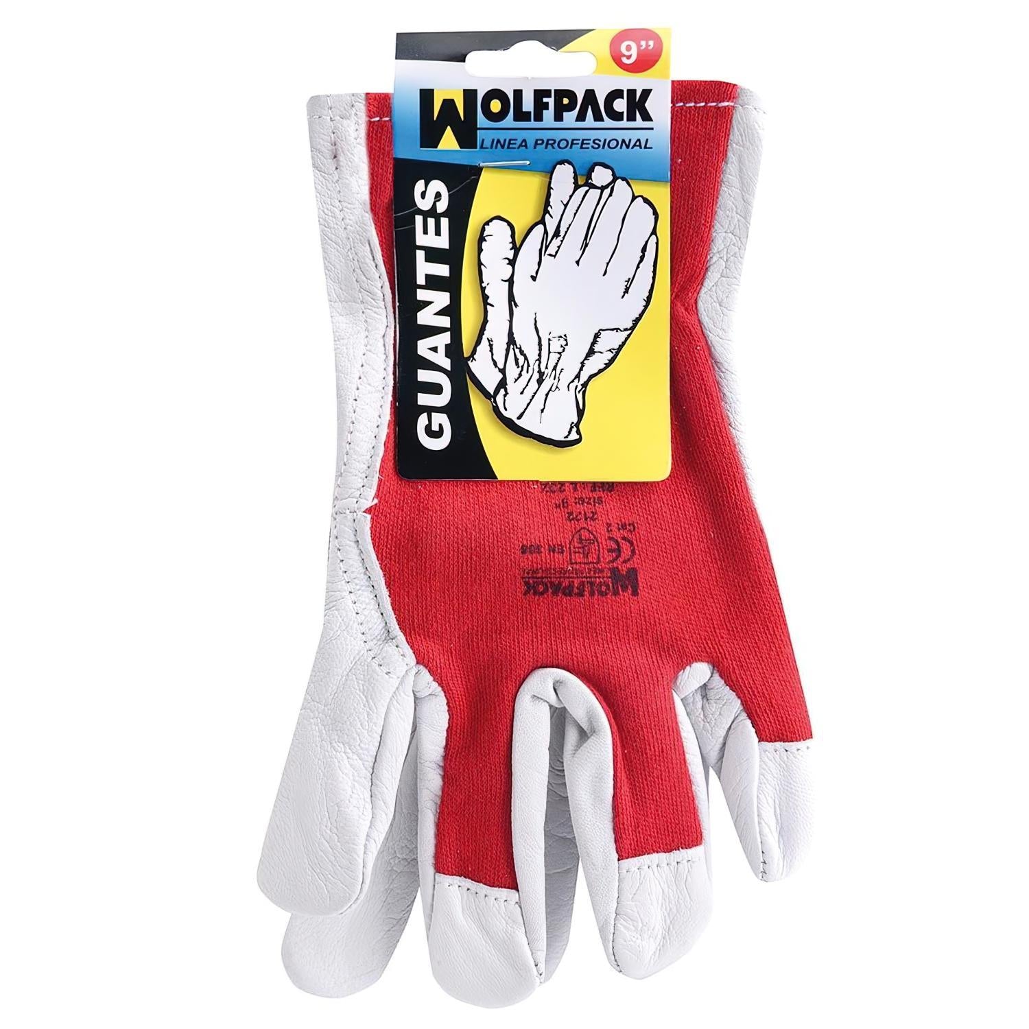 Guantes Piel / Lona Con Colgador 8 (par)
