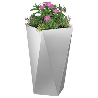 Jardinera 2 Uds. Plateado 40 X 40 X 75 Cm Acero Galvanizado_2