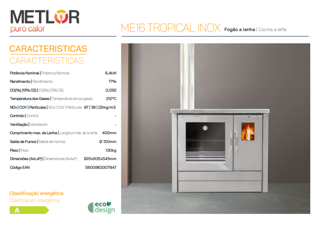 Cocina Tradicional De Leña Modelo Me16 Tropical Inox_2