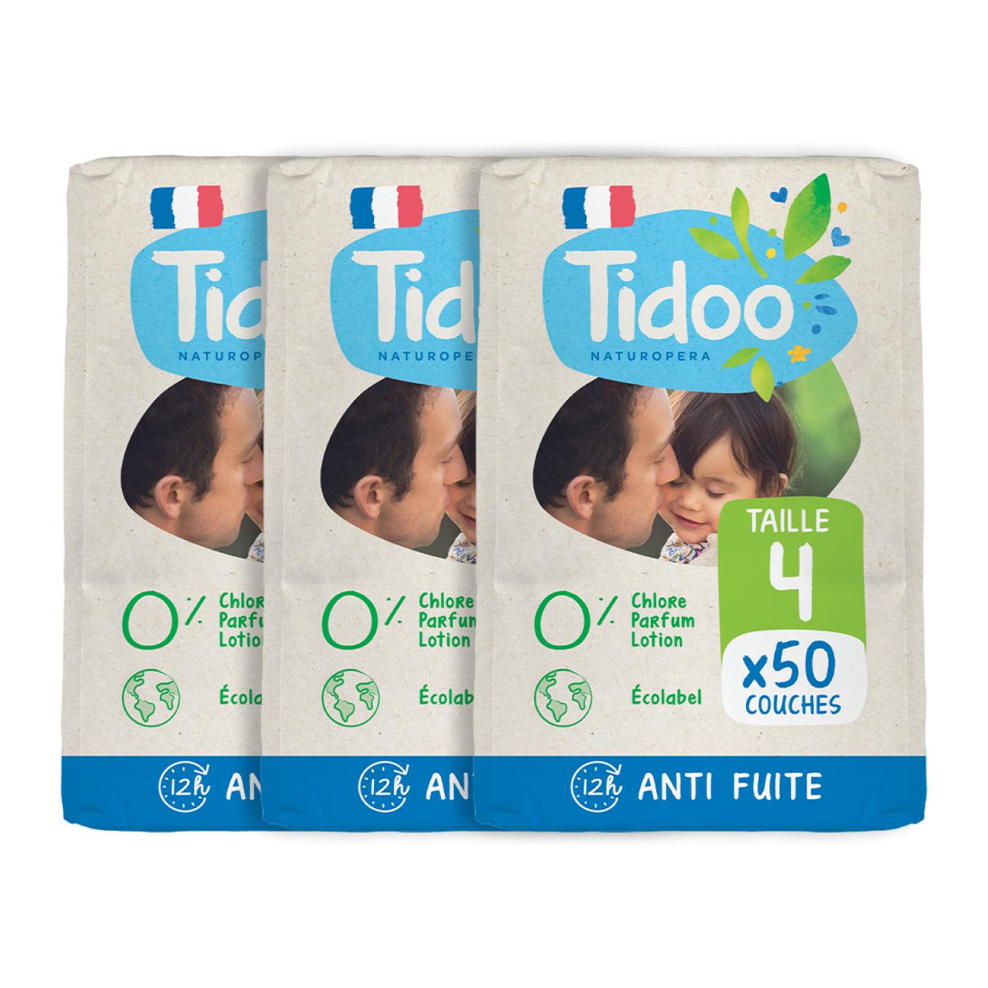 Pack de fraldas Tidoo T4 Maxi (7/18 kg), 150 unidades