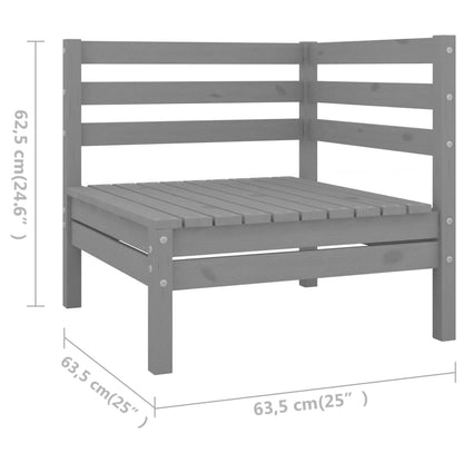 Juego De Muebles De Jardín 4 Piezas Madera Maciza De Pino Gris / Vetonek_1