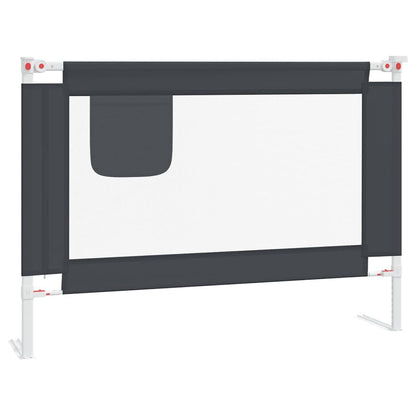 Vidaxl Barandilla De Seguridad Cama De Niño Tela Gris Oscuro 90x25 Cm_0