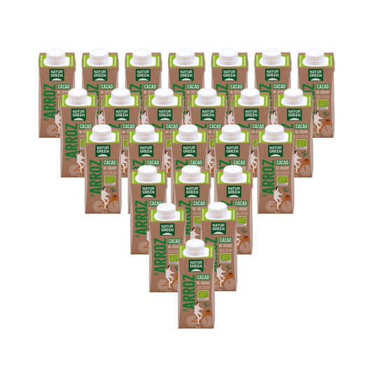 Embalagem de 24 Bebidas de Cacau e Arroz Biológicas NaturGreen 200 ml