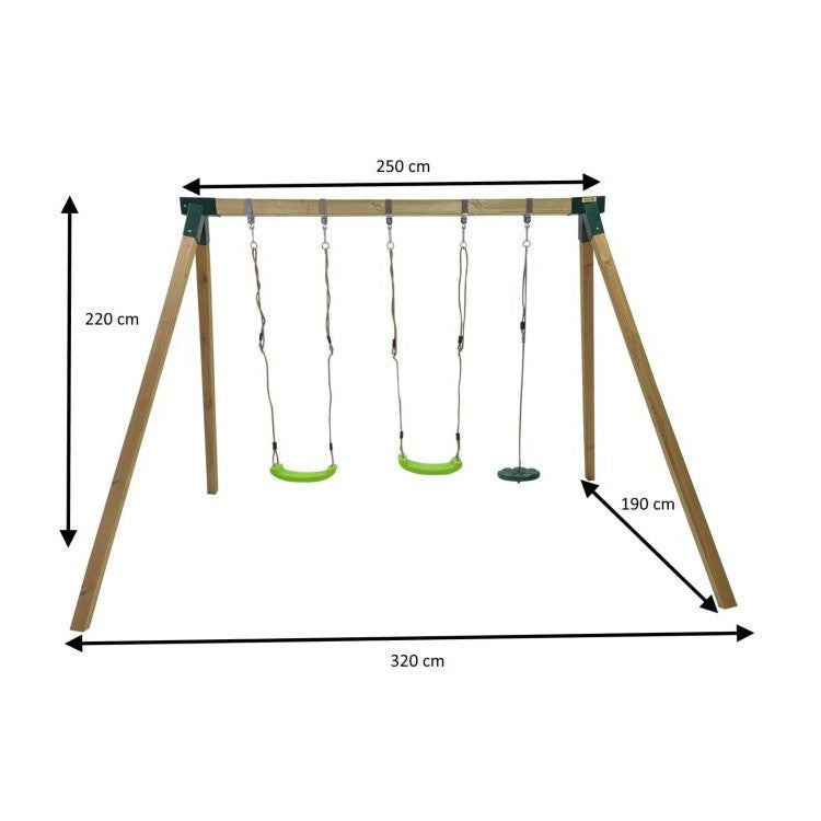 Columpio Doble De Madera Cuadrada Masgames Kai Xl._2