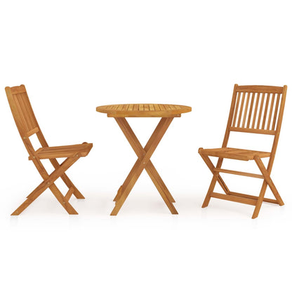 Comedor De Jardín Plegable 3 Piezas Madera Maciza De Acacia / Vetonek_2