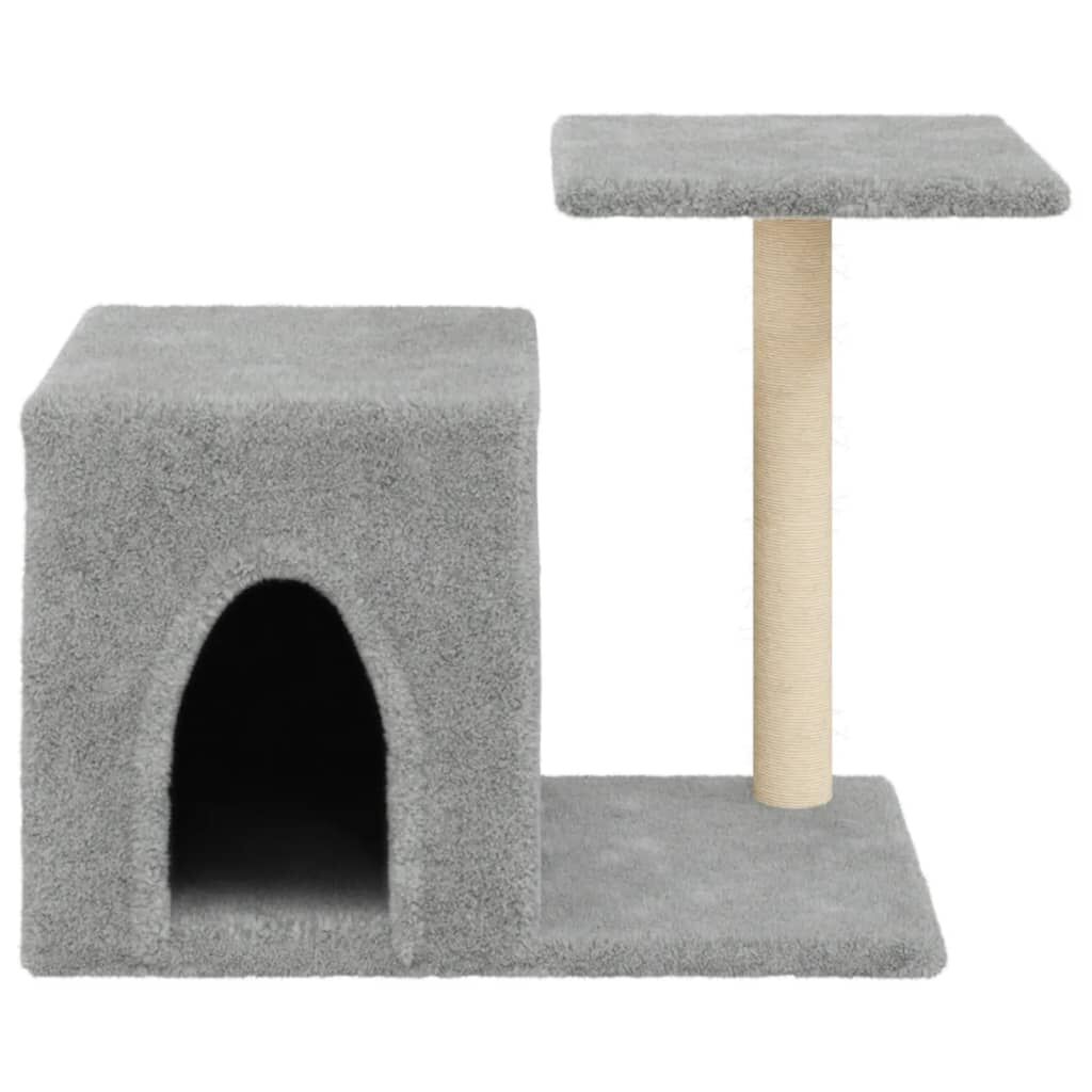 Vidaxl Rascador Para Gatos Con Postes De Sisal Gris Claro 50,5 Cm_3