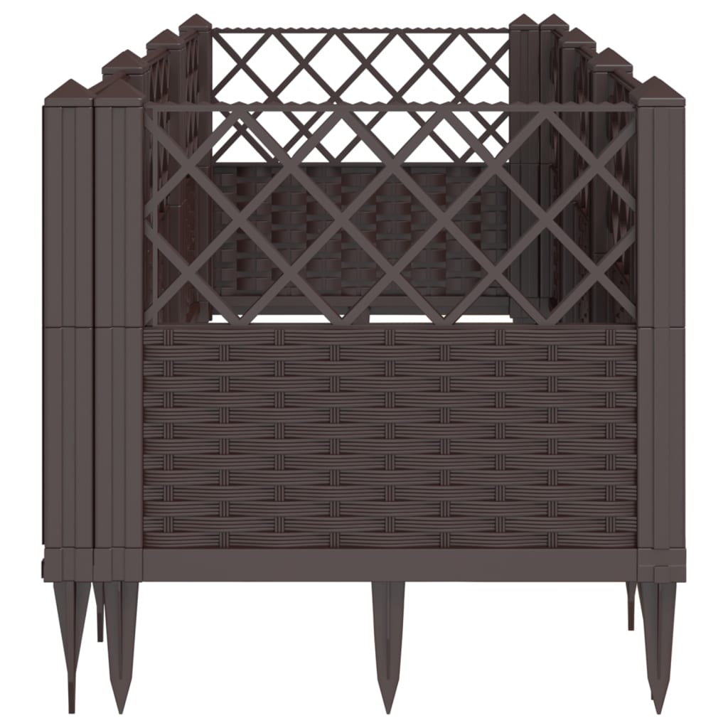 Jardinera Con Clavijas Pp Marrón 123,5x43,5x43,5 Cm_3