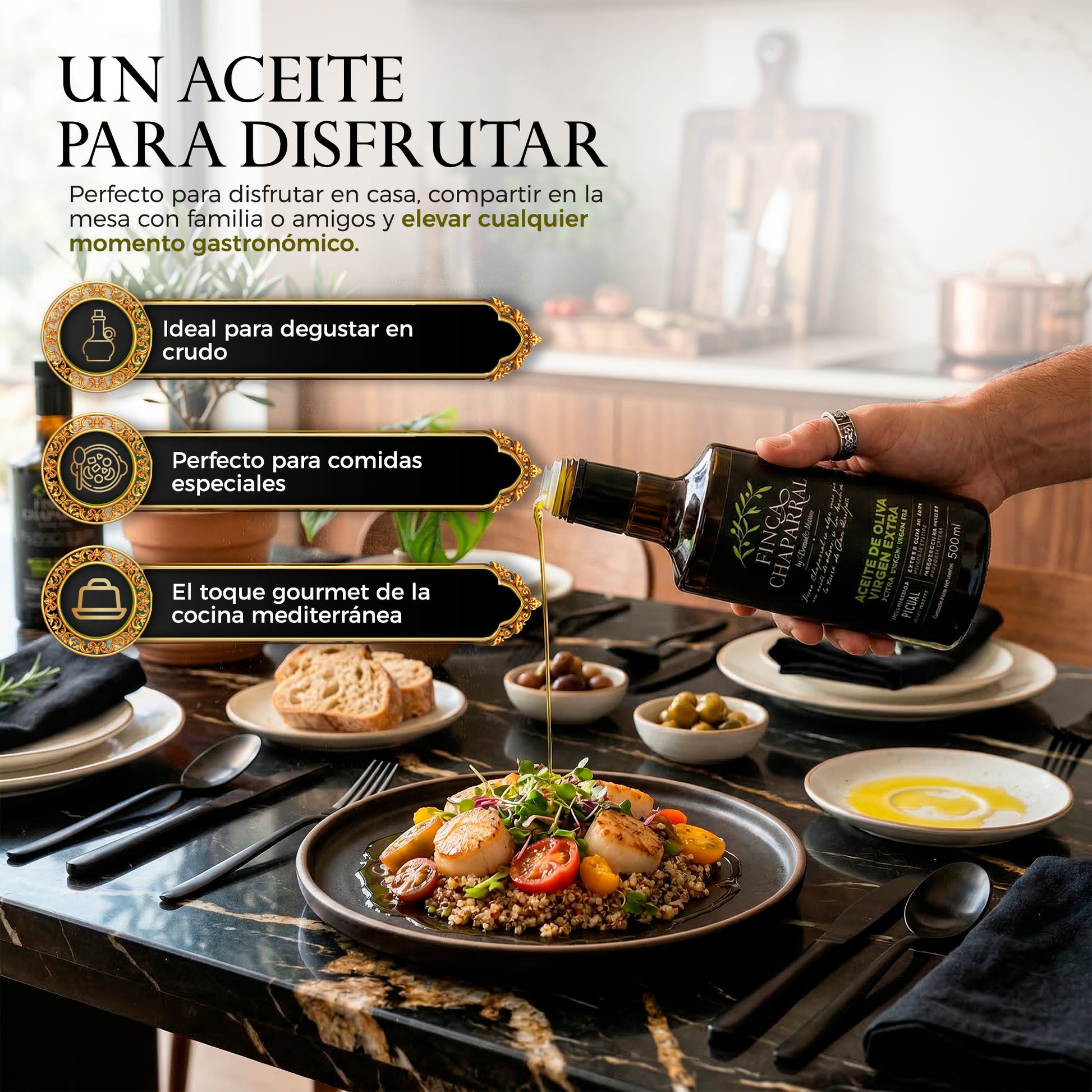 Aceite de Oliva Virgen Extra Picual Cosecha Temprana ·Finca Chaparral 500ml_4