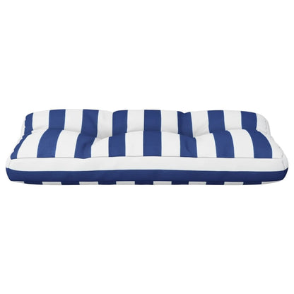 Vidaxl Cojín Para Palés Tela A Rayas Azul Y Blanco 80x40x12 Cm_4