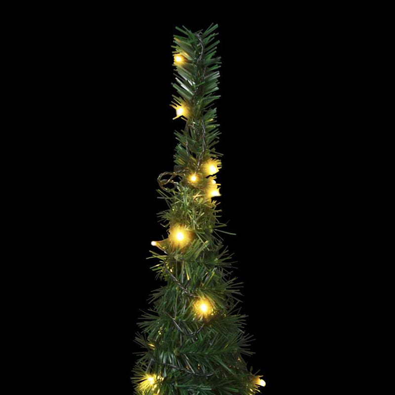 Vidaxl Árbol De Navidad Emergente Preiluminado Con Luces Verde 180 Cm_5