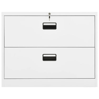 Armario Archivador De Acero Blanco 90x46x72,5 Cm_1