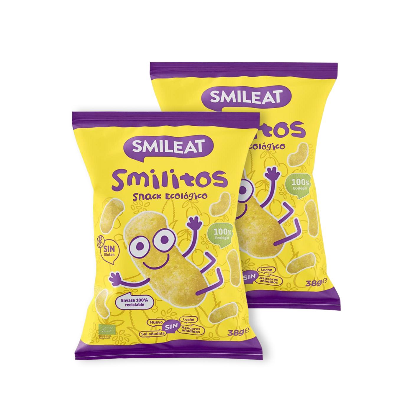 Embalagem de 2 Smilitos, minhocas de milho biológicas Smileat, 38g