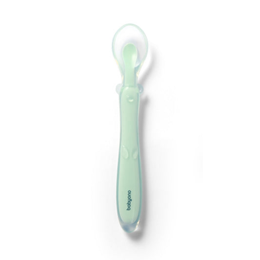 Cuchara De Silicona Flexible Para Bebés Menta_0