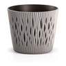 Vaso Duna com encaixe taupe D16x14