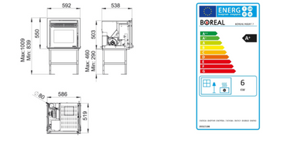Bricosol Estufa De Pellet Insertable Boreal Modelo Insert 7 Kw_3