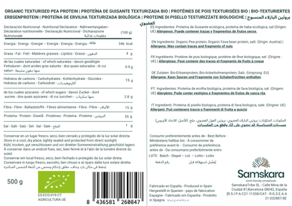 Proteína De Guisante Texturizada Bio - 1.75kg | Proteína Vegetal Ecológica Vegana Para Batidos Y Repostería_1