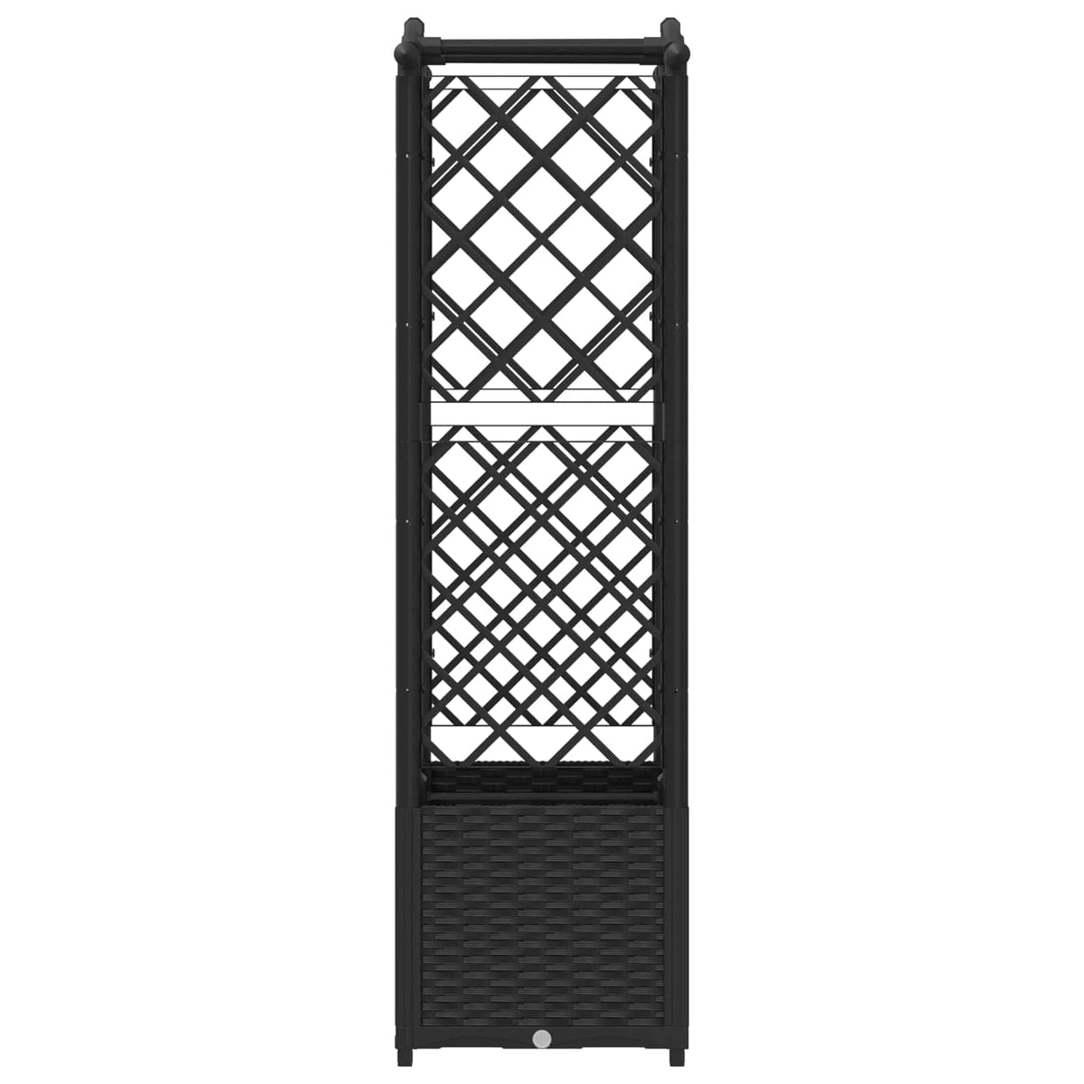 Cama Elevada Con Trellis Y Techo Negro 125 X 40 X 138 Cm Pp_4
