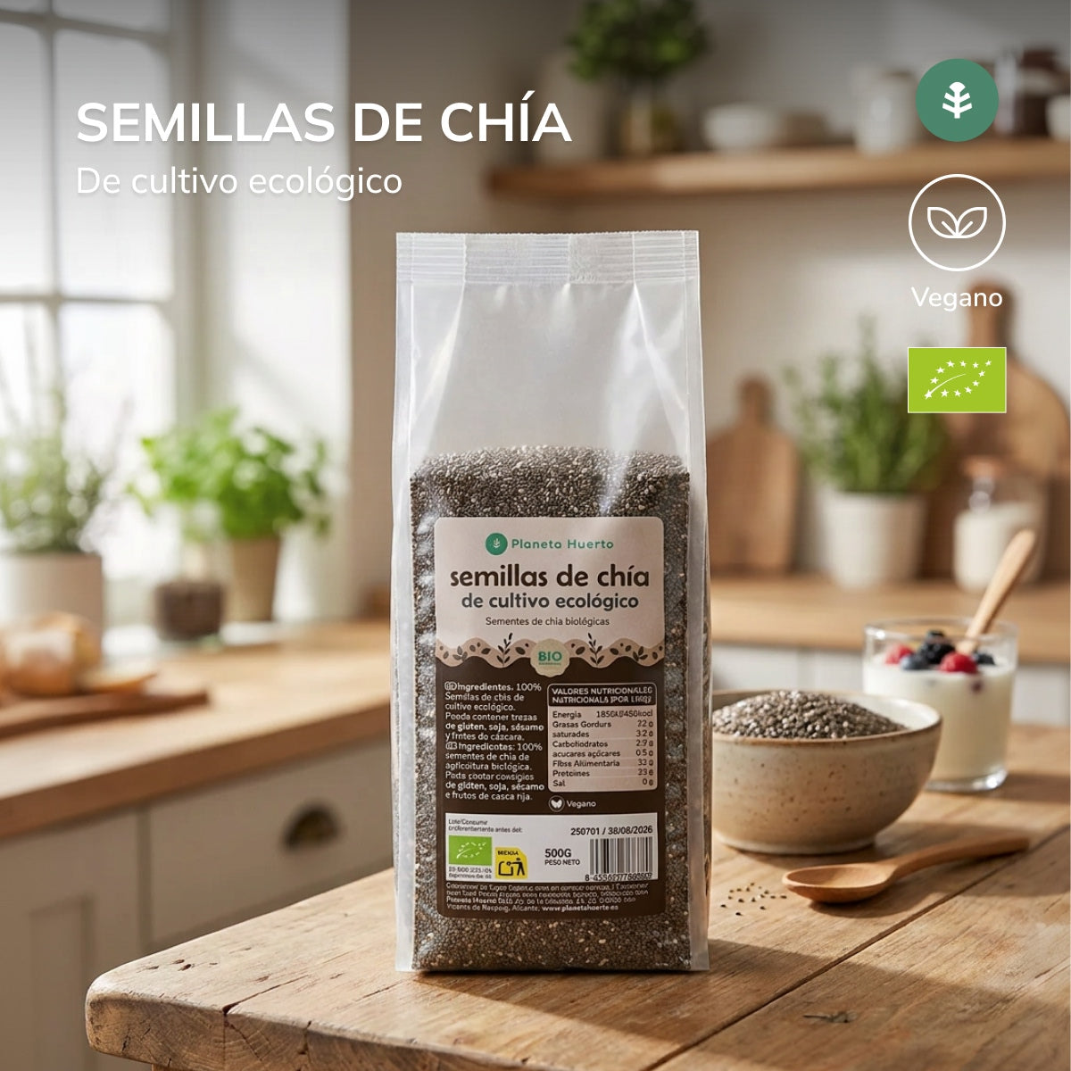 Sementes de Chia ECO Planeta Huerto 250 g