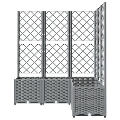 Jardinera Con Enrejado Pp Gris Claro 120x120x136 Cm_2