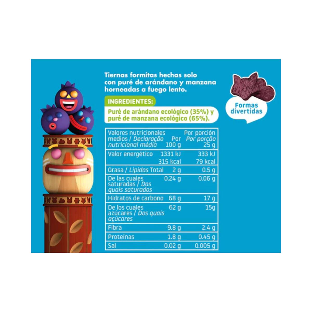 EMBALAGEM 3x Snack Biológico de Mirtilo e Maçã 25g, Triboo