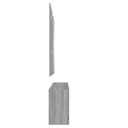 Set De Mueble Zapatero 3 En 1 Madera Contrachapada Gris Sonoma / Vetonek_4