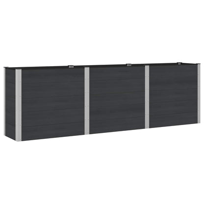 Arriate Elevado Negro 300 X 50 X 91 Cm Wpc Y Aluminio_0