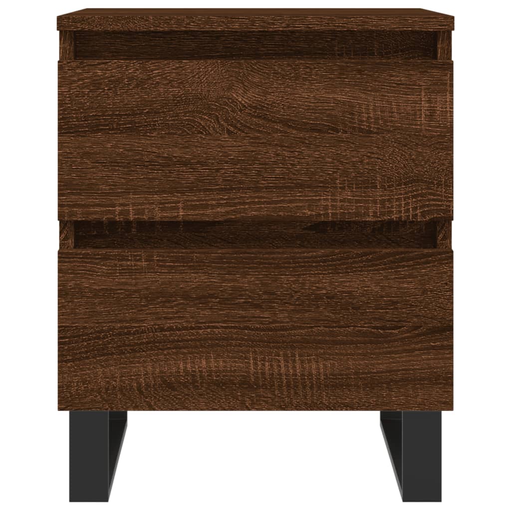 Mesitas Noche 2 Uds Madera Ingeniería Marrón Roble 40x35x50 Cm_3