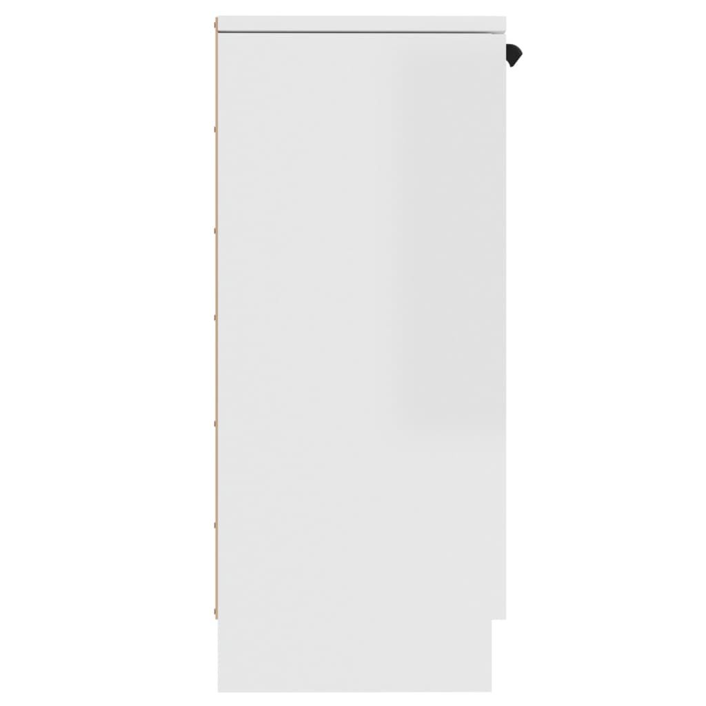 Aparadores 2 Uds Madera Contrachapada Blanco Brillo 30x30x70 Cm / Vetonek_2