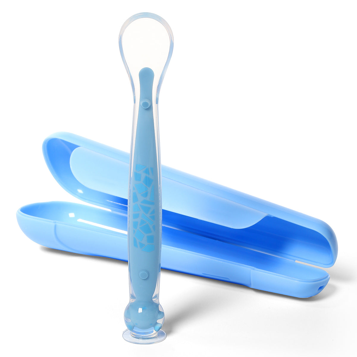 Cuchara De Silicona Con Ventosa Y Estuche (mint O Azul)_2