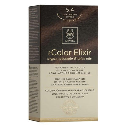 Tinta My Color Elixir N5.4 Castanho Acobreado Claro Apivita