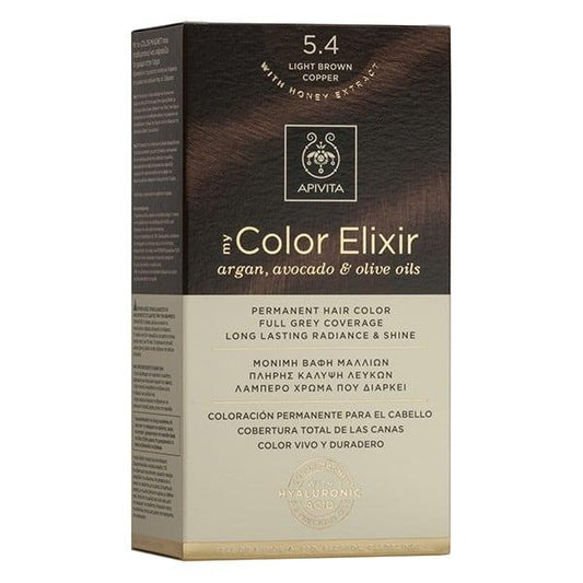 Tinta My Color Elixir N5.4 Castanho Acobreado Claro Apivita