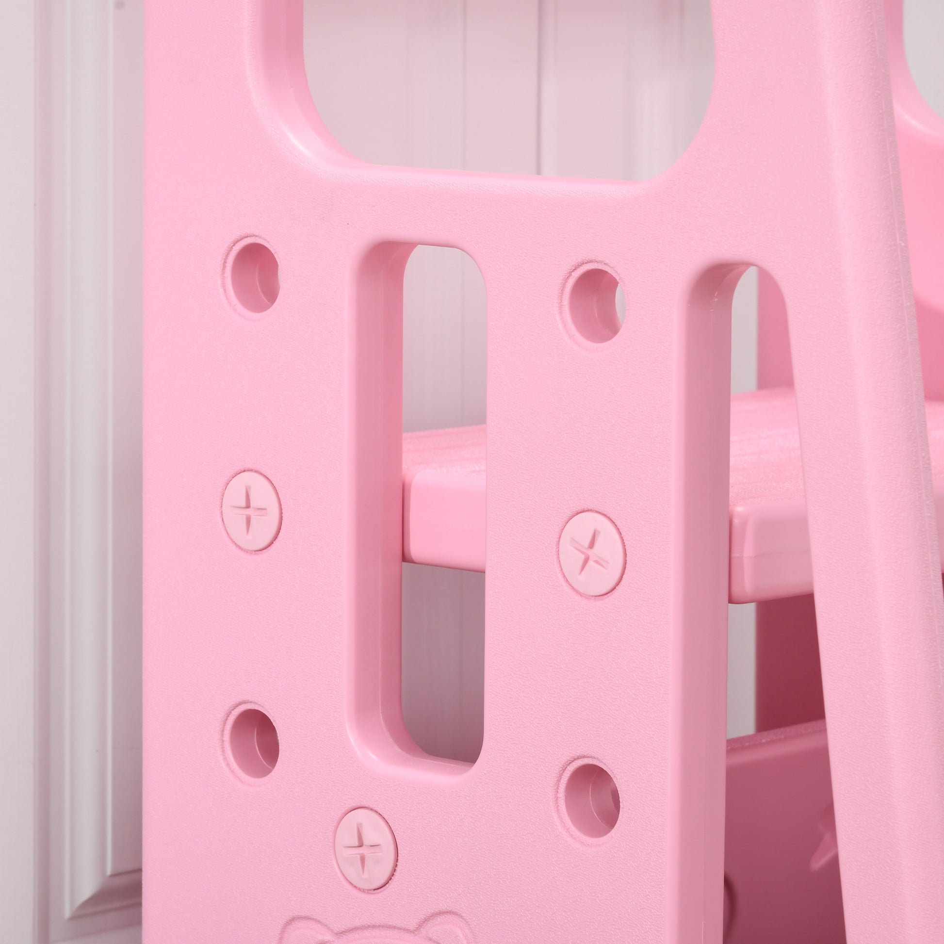 Homcom Torre De Aprendizaje Para Niños Con Altura Ajustable 47x47x90 Cm Rosa_4