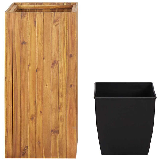 Arriate De Madera Maciza De Acacia 43,5x43,5x90 Cm_0