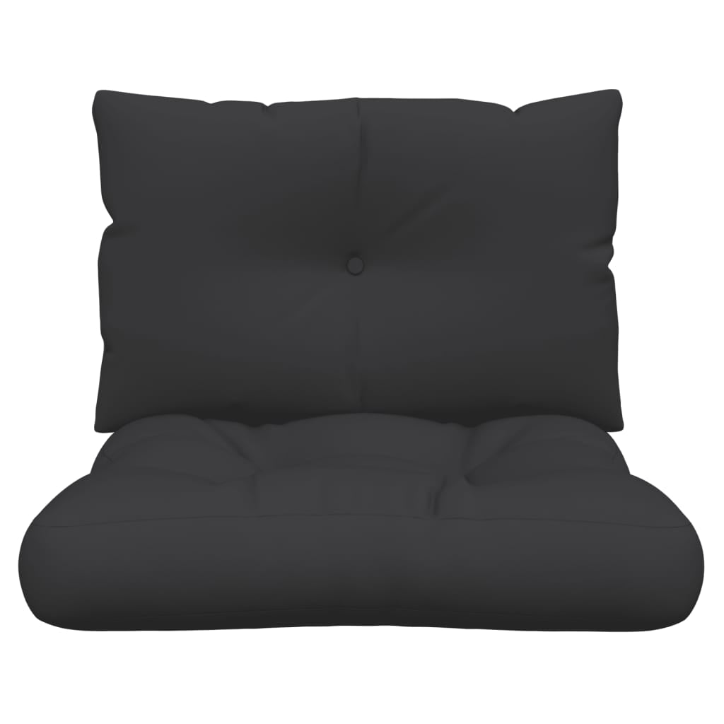 Vidaxl Cojines Para Palets 2 Unidades Tela Negro_3