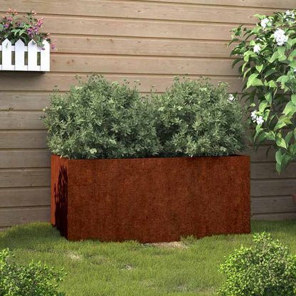 Jardinera De Acero Corten 62x40x39 Cm_1