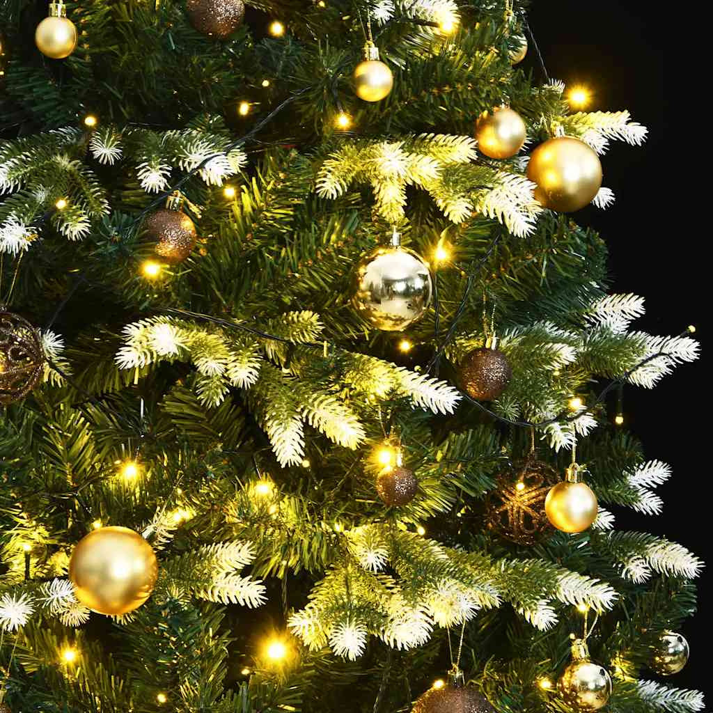 Vidaxl Árbol De Navidad Artificial Con Bisagras 300 Led Y Bolas 210 Cm_1