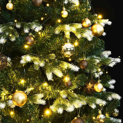 Vidaxl Árbol De Navidad Artificial Con Bisagras 300 Led Y Bolas 210 Cm_1