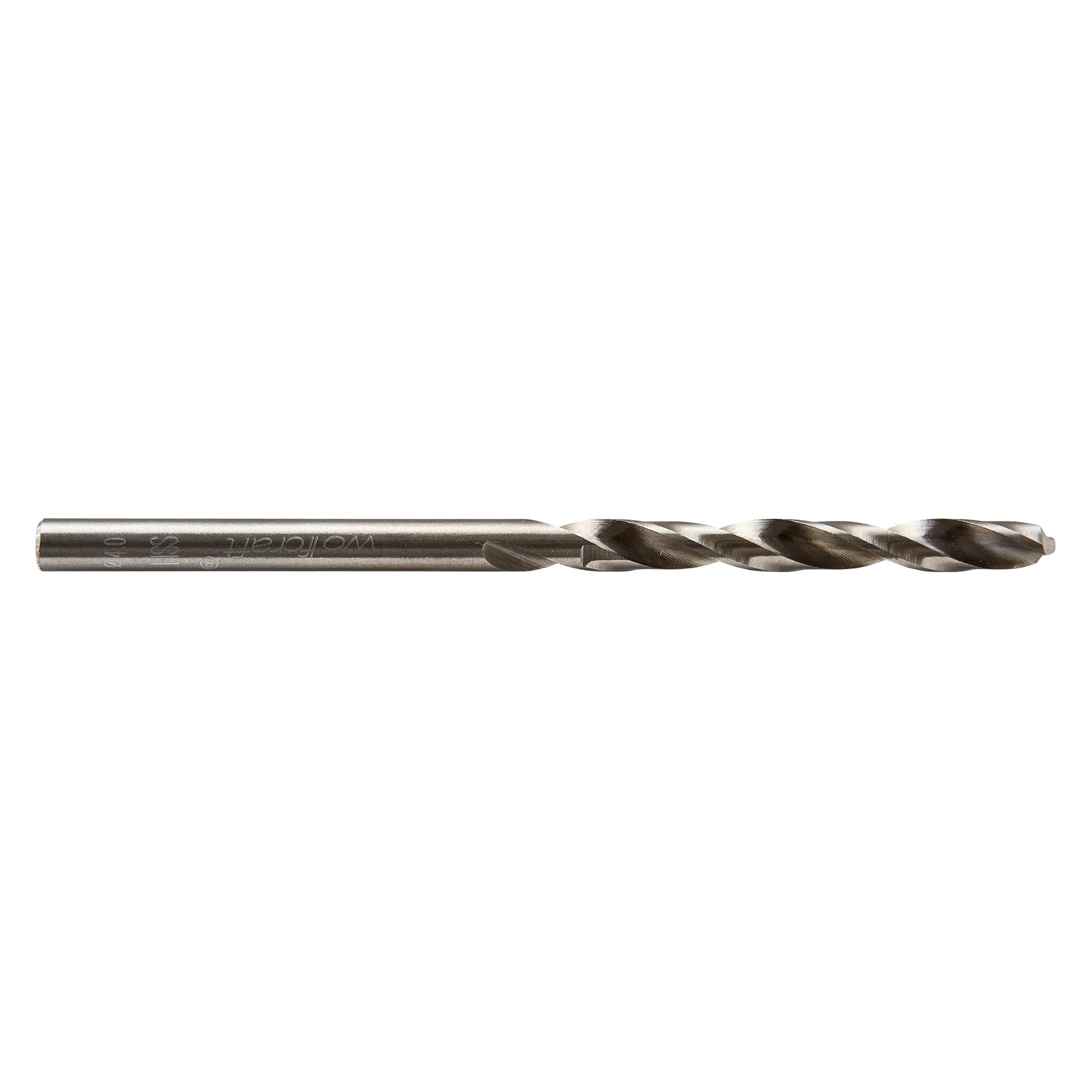 Brocas espirales HSS rectificadas con vástago redondo para metal Wolfcraft Ø 4,0 mm
