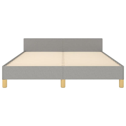 Estructura De Cama Con Cabecero De Tela Gris Claro 140x190 Cm / Vetonek_3