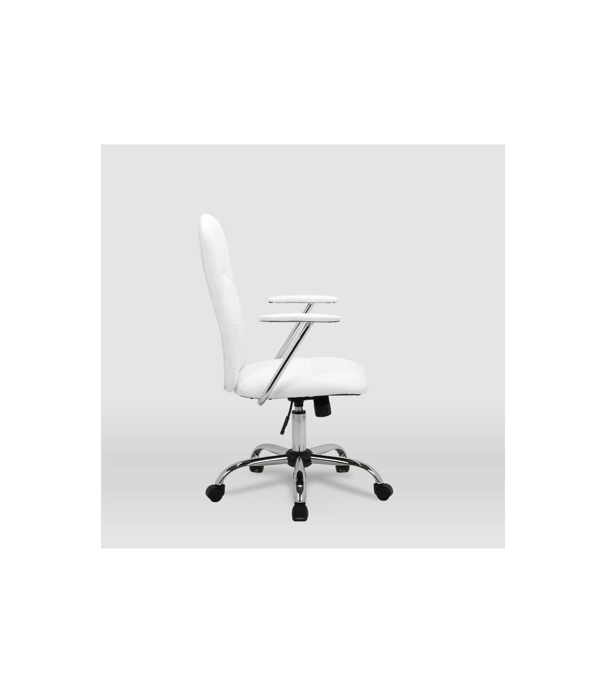 Silla De Oficina Magali Acabado Blanco. Alto: 98.5/107.5cm Ancho: 56cm Fondo: 59cm._2