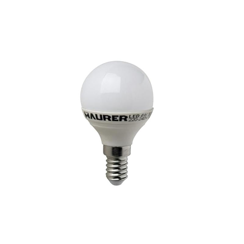 Bombilla Led Esferica E14. 4 W. - 25 W. 300 Lúmenes. Luz Calida. (3000°k).
