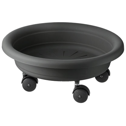 Platillo Para Maceta Con Ruedas Para Facilitar Su Traslado Ø 28 Cm Antracita_0