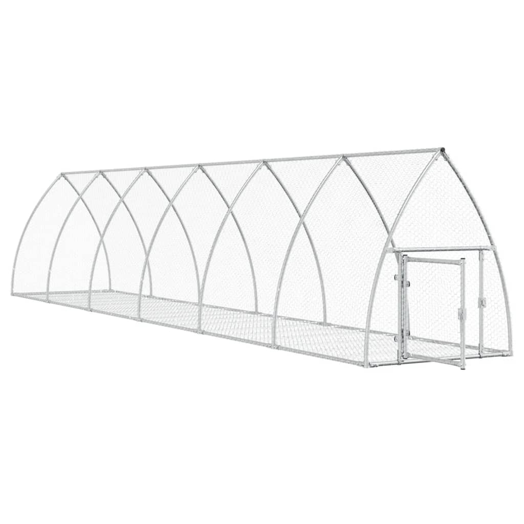 Conejera Acero Galvanizado Plateado 105x600x120 Cm_2