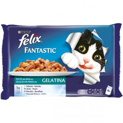 FELIX Fantastic Sea Feast em Gelatina 4x85g 