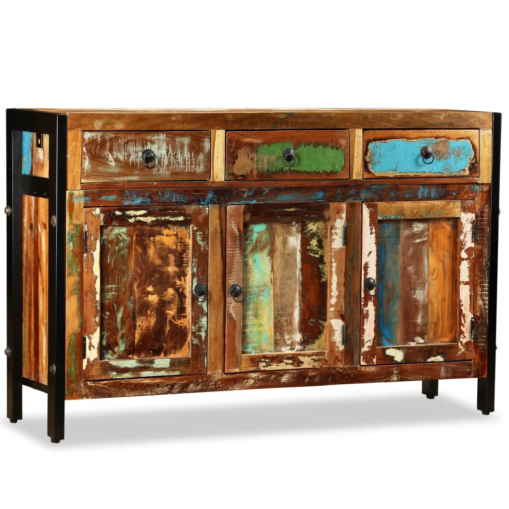 Aparador De Madera Reciclada Maciza 120x35x76 Cm_0